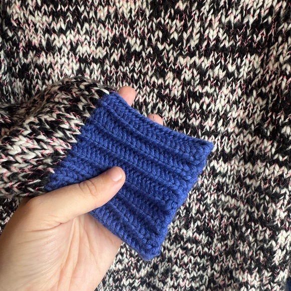 J. Crew Black and Blue Crew Neck Sweater - Picture 3 of 6